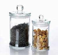 玻璃储物罐 密封罐 花 茶叶罐透明  玻璃糖干果罐子 大小号奶粉罐